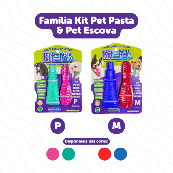 Kit Pet Pasta + Pet Escova Mordedor Nylon Resitente Pet Games - Image 2