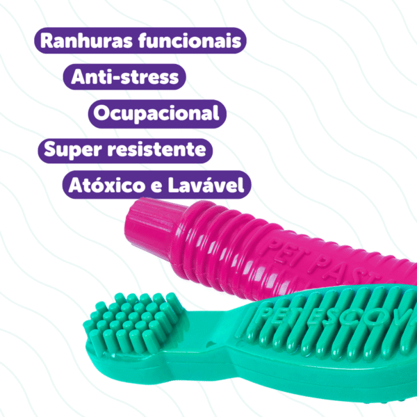 Kit Pet Pasta + Pet Escova Mordedor Nylon Resitente Pet Games - Image 5